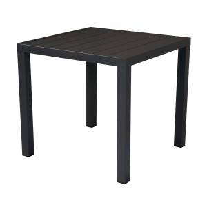Tavolo da giardino quadrato color antracite.