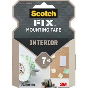 Nastro di montaggio Scotch-Fix per interni, 19mm x 3m, portata fino a 7kg.