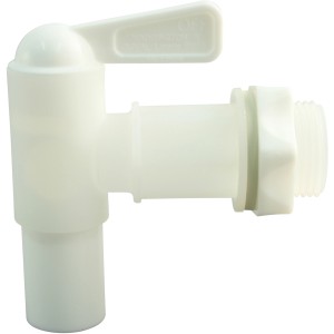 Rubinetto bianco Marley in plastica, 19 mm (3/4 di pollice) per serbatoi di raccolta dell'acqua piovana.