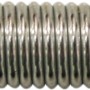 Molla di trazione in metallo color argento per cerniere e ferramenta metalliche.