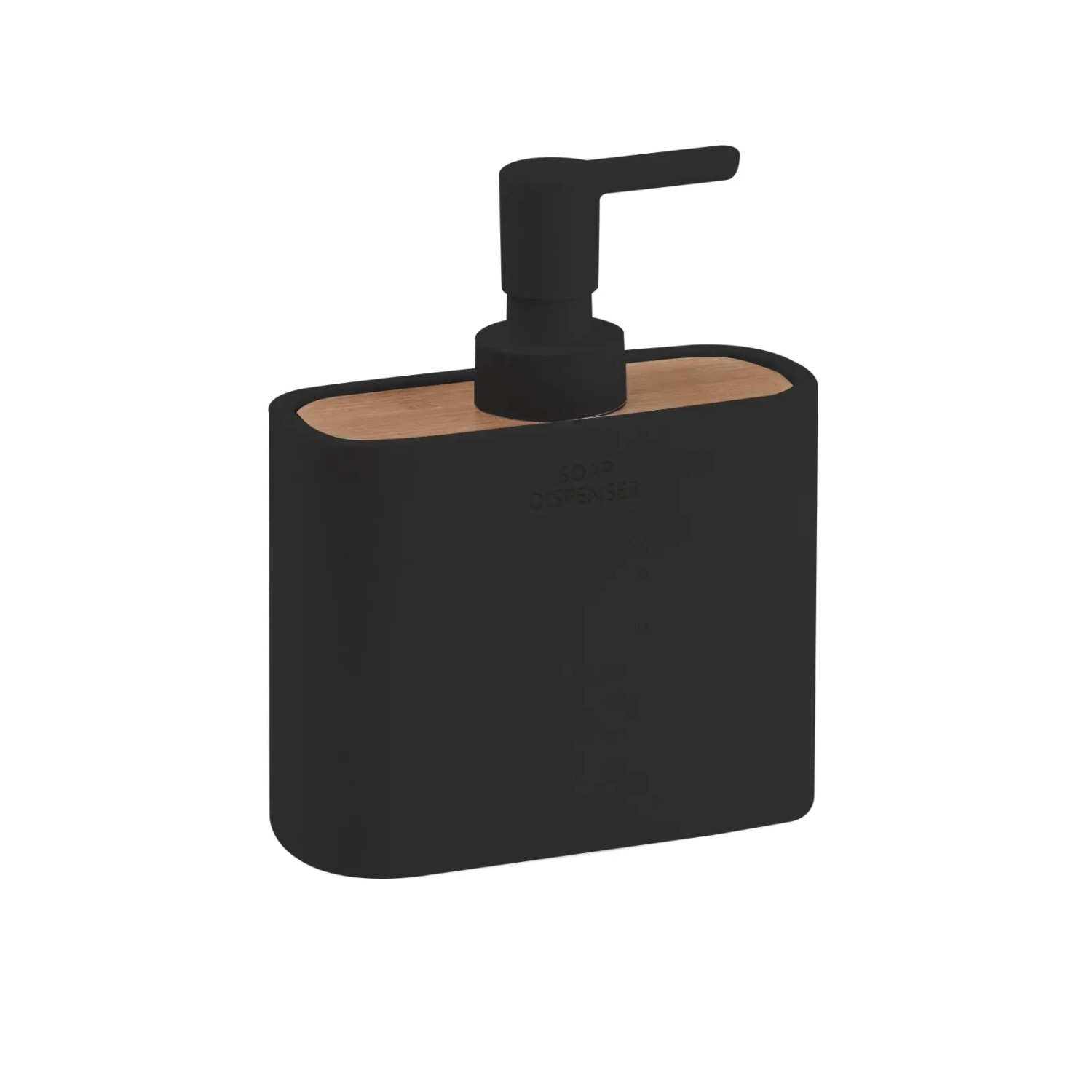 Set 2 Dispenser Sapone 500 Ml Con Pompa In Bambù – Vassoio Incluso, Per Cucina E Bagno (nero) - 2