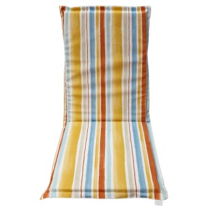 Cuscino da esterno t.b.t. a righe colorate per mobili da giardino.