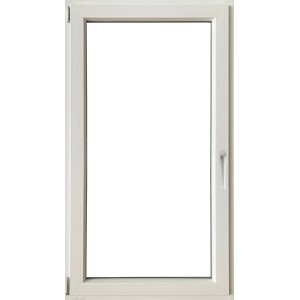 Telaio per finestra in PVC bianco. Ideale per nuove costruzioni e ristrutturazioni.