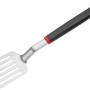 Spatola per grill Jamestown in acciaio inox con manico nero e gancio.
