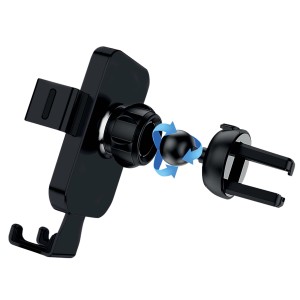 Supporto auto t.b.t., nero, per griglie di ventilazione auto.
