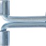 Catenaccio zincato con occhiello, 100x25mm, per coperchi di casse e piccole porte.