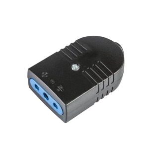Spina t.b.t. nera per impianti elettrici.