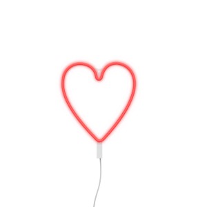 Applique LED a forma di cuore rosso. Lampada da parete decorativa a forma di cuore.