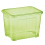 Contenitore in plastica verde trasparente. Ideale per lo stoccaggio e l'organizzazione.