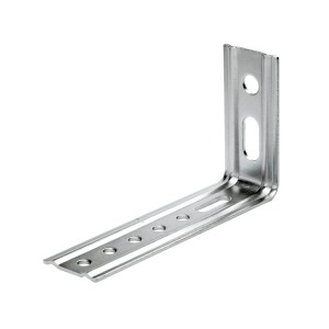 Staffa angolare regolabile Hettich, 65x115x30 mm, acciaio zincato, per connessioni flessibili.