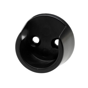 Supporto nero t.b.t. per aste mobili, accessorio per mobili.