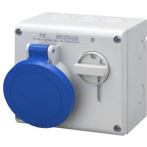 t.b.t. Quadro CEE di distribuzione con coperchio blu.