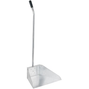 Paletta in metallo con manico per pulizia.