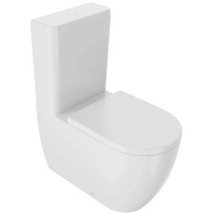 WC monoblocco t.b.t. bianco con cassetta e sedile.