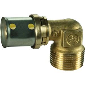 t.b.t. Raccordo a gomito in ottone, un Raccordi a pressione per tubi.