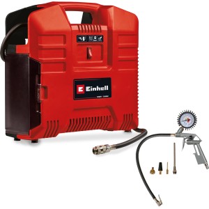 Einhell Power X-Change TE-AC 36/8 Li OF Solo compressore a batteria con accessori.