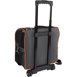 Trasportino per cani t.b.t. grigio con ruote e manico telescopico.