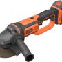 Smerigliatrice angolare a batteria Black+Decker BCG720M1, 18V, con batteria e impugnatura supplementare.