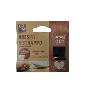 Adesivi a strappo quadrati nero 2 x 2 cm