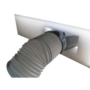 Accessorio condizionatore t.b.t.: Tubo di scarico flessibile con guarnizione per finestra.