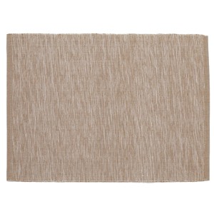 Tovaglia beige t.b.t. con texture fine per la tavola da pranzo.