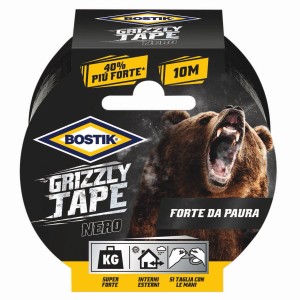 Bostik Grizzly Tape, nastro adesivo resistente per interni ed esterni, rotolo da 10m.