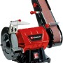 Einhell TC-US 350 levigatrice a nastro da banco: combinata con nastro abrasivo e mola per la lavorazione del legno.