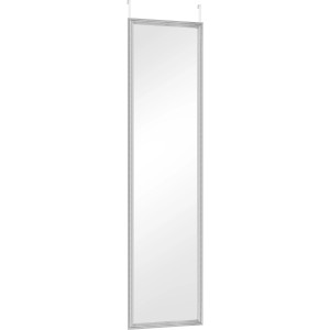 Specchio da porta Bea, 30x120 cm, cornice argentata, da appendere alla porta.