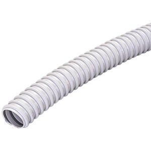 Tubo Corrugati t.b.t. grigio, flessibile e ondulato.