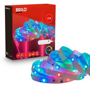 Striscia flessibile a batteria autoadesiva LED RGB 4W 200 lm bianca