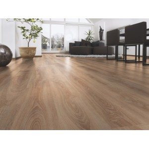 Pavimento laminato Excellent Rovere Nostalgia Struttura Vecchio Legno posato in soggiorno.