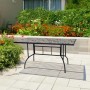 Tavolo da giardino Mosaico Flower in metallo verniciato 150x80x73 cm
