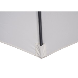 Dettaglio: Ombrellone a braccio Ecru Mendota Ø 340 cm con palo e rivestimento in tessuto.