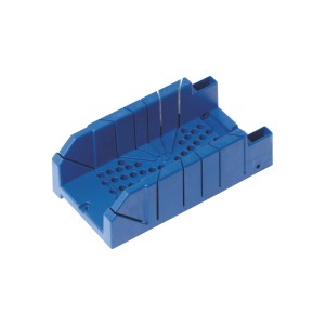 Cassetta per troncatrice LUX Classic blu, 300 mm, per tagli angolari precisi.