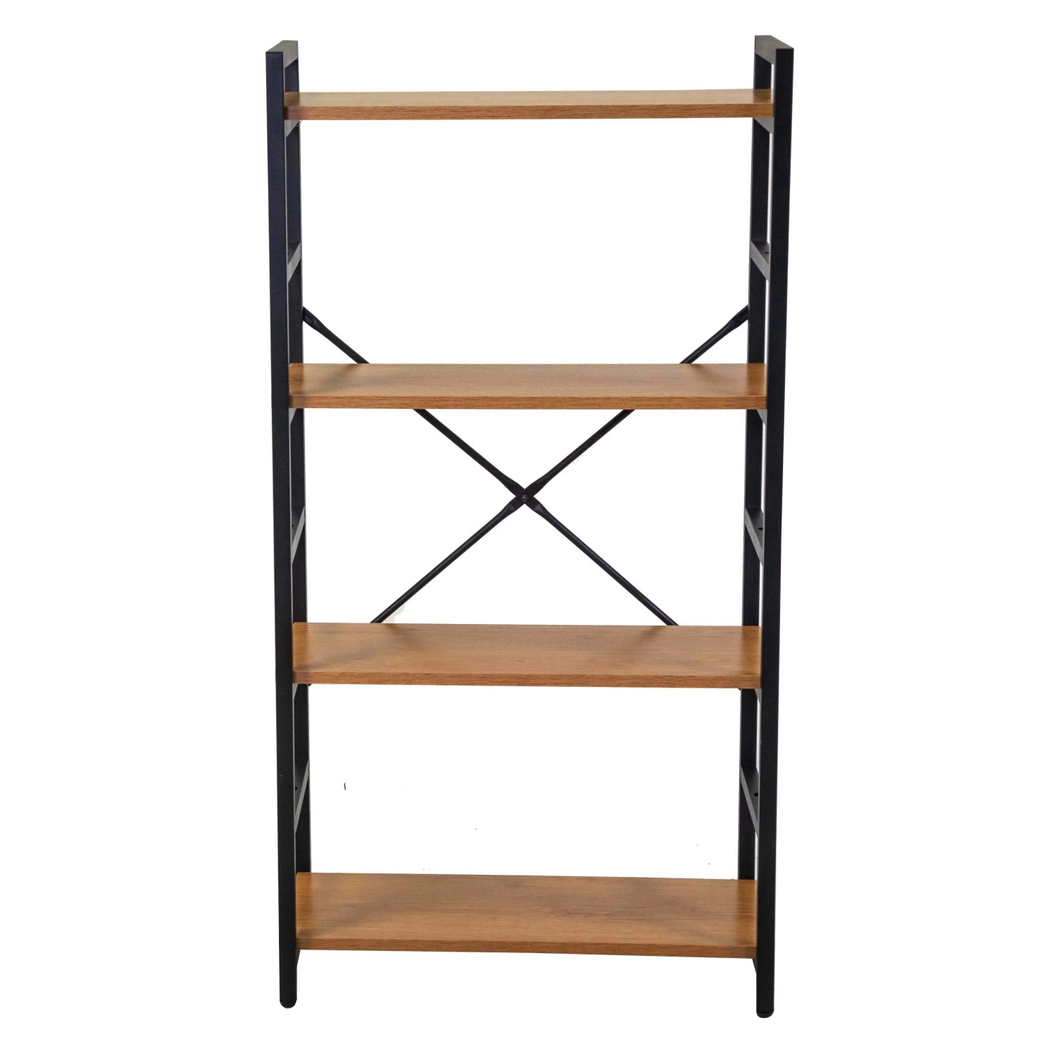 Scaffale in metallo e legno Achille 4 ripiani 60x28x117 cm_4