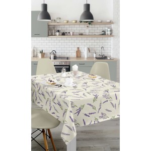 Tovagliato in tnt cerato goffrato H 140 cm x 20 m Fiori Lavanda