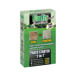 Floritis Prati Prato Starter 2 in 1, confezione da 1kg per fino a 30m².
