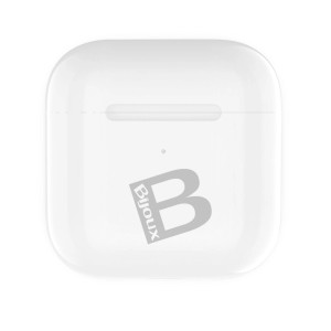 Custodia bianca t.b.t. per accessori auto con stampa "B".