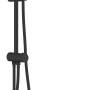 Sistema doccia nero Grohe Vitalio Start 250 Flex con soffione e doccetta per montaggio a parete.