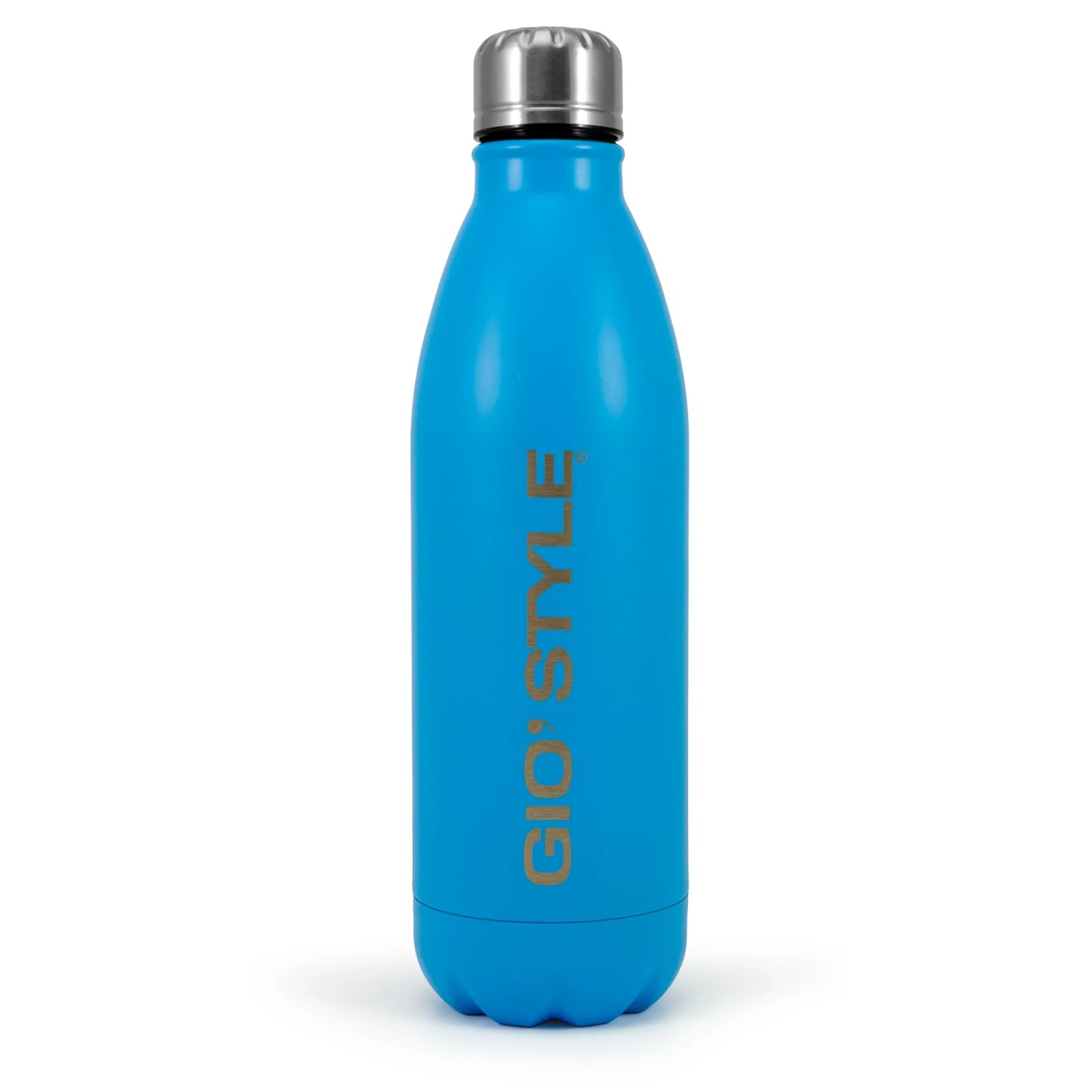 Borraccia blu t.b.t. per campeggio e outdoor con tappo argentato.