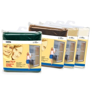 t.b.t. Zanzariere per porta in vari colori, confezionate.