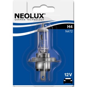 Lampadina Neolux H4 per auto, 12V, confezione blister.