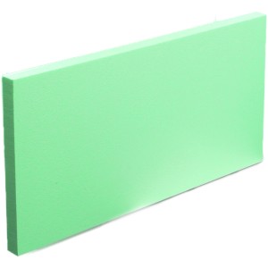 Pannello isolante verde per isolamento facciate, parte di un sistema ETICS.