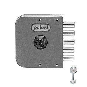 Serratura per porta t.b.t. con chiave per maggiore sicurezza.