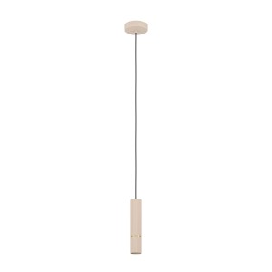 Lampada a sospensione beige della categoria Sospensioni con paralume cilindrico.