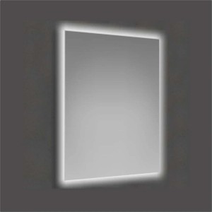 Specchio da parete rettangolare t.b.t. con illuminazione a LED.