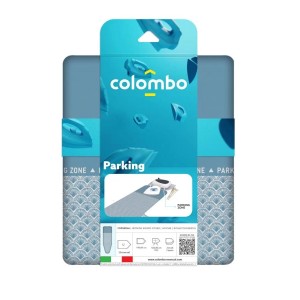 Copriasse da stiro 3 strati cotone bio parking zone con clip 140x55 cm
