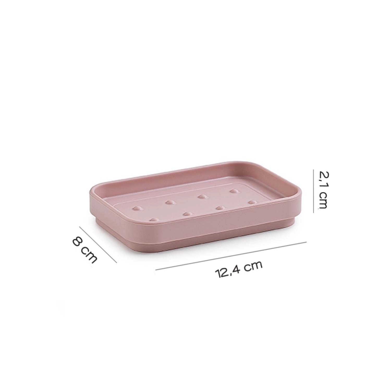 Portasapone bagno Seventy in resine termoplastiche rosa matt_2