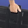 Carrello da officina t.b.t. nero con maniglia, ideale per l'officina.