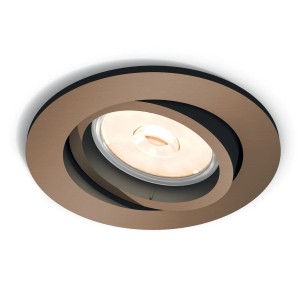 t.b.t. Faretto da incasso color bronzo per montaggio a soffitto.